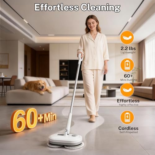 220 RPM Cordless Electric Spin Mop - Image 2