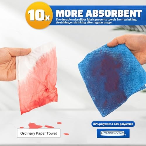 Microfiber Cleaning Cloth Roll, 75 Pack Tear Away Microfiber Towel, Reusable - Image 6