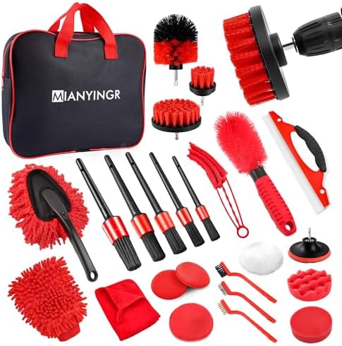 25Pcs Car Detailing Kit with Drill Brushes, Car Cleaning Kit by Unknown
