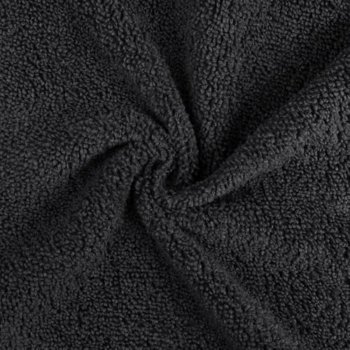 Orighty Washcloths Bulk, 100 Pack Microfiber Face Towels, 12x12 Inch Black - Image 2