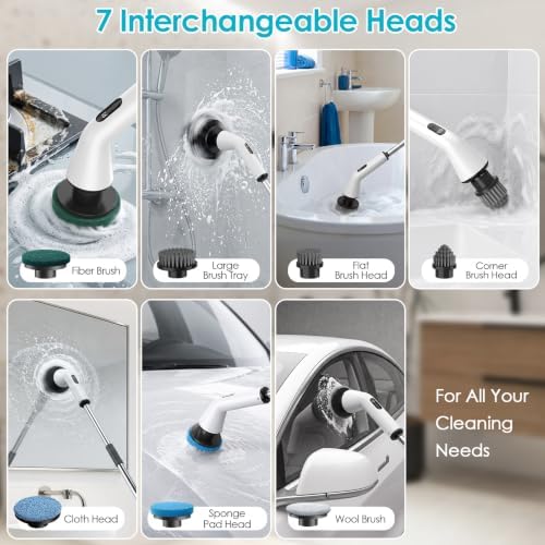 Electric Spin Scrubber for Bathroom, Power Cleaning Brush - Image 5