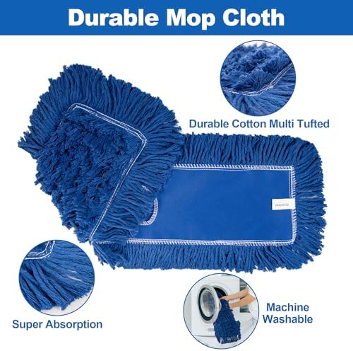 iDeaology - 24-Inch Washable Dust Mop Heads – Full Cloth, Extra Durable - Image 3