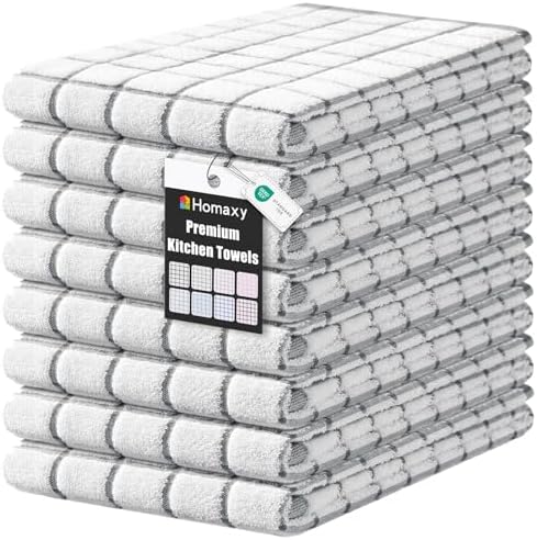 Homaxy Premium Kitchen Towels, Check Design by Homaxy