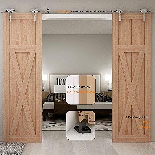 TSMST 11FT Sliding Barn Door Hardware Kit, Stainless Steel Heavy Duty Sturdy - Image 6