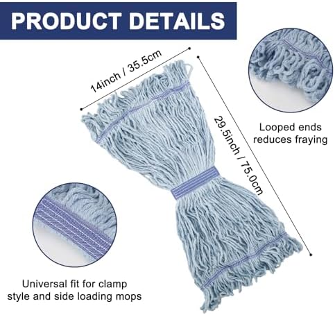 KeFanta 3 Pack Heavy Duty Commercial Mop Head Replacement - Image 4
