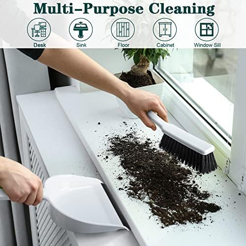 Zubebe 12 Pcs Mini Dustpan and Brush Set, Small Broom and Dustpan Set Small - Image 6