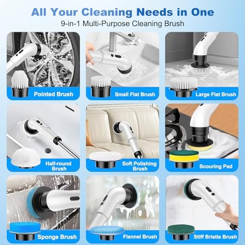 Electric Spin Scrubber, Cordless Shower Scrubber - Image 3