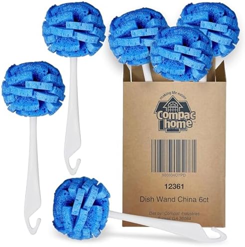 COMPAC HOME Dish Wand Kitchen Sponge | Effectively Clean China Dishes and by CompacHome