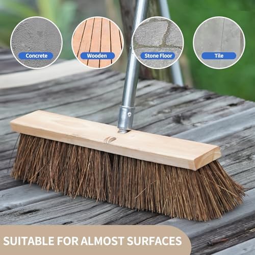 Heavy Duty 18" Push Broom with 65" Long Handle - Image 2
