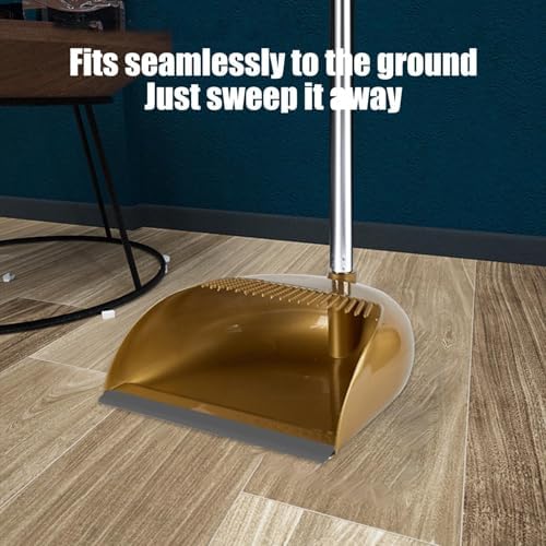Broom and Dustpan Combo Set, Stand Up Dust Pan and Brush Set - Image 4