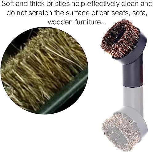 3 Pack Horsehair Soft Vacuum Brush Attachment plus Adapters - Image 2