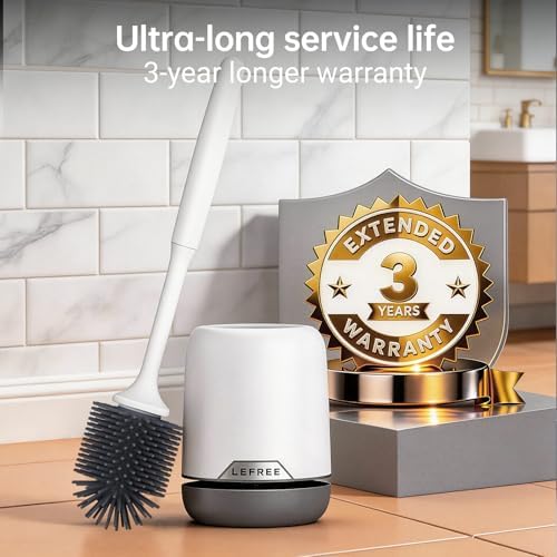 Lefree Silicone Toilet Brush and Holder Set - Image 2