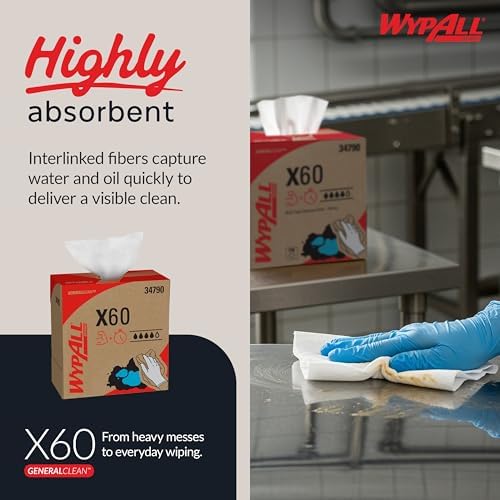 WypAll GeneralClean X60 Multi-Task Cleaning Cloths, 10 x 118 Towels - Image 4