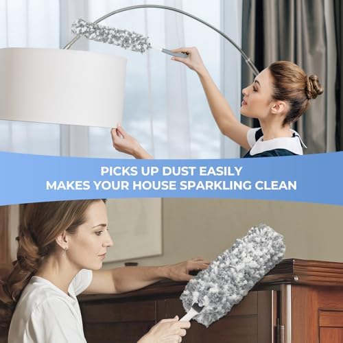 Microfiber Duster with an Extra Washable and Reusable Duster Head, Microfiber - Image 4