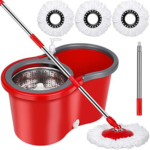 Spin Mop and Bucket Set, 360° Spin Mop and Bucket by PULNDA