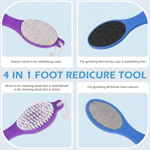 2 Pcs 4 in 1 Foot Scrubber Brush - Image 4