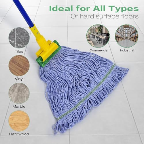 Matthew Cleaning Heavy Duty Mop Head Replacement, 5 Inch Wide Headband - Image 5
