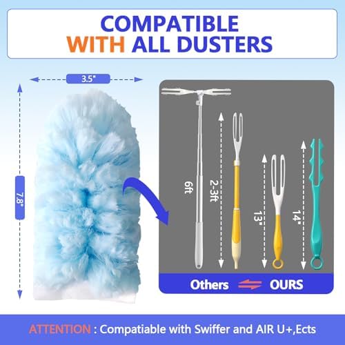 Heavy Duty Duster Refills for Swiffer Duster | 360° Unscented Disposable - Image 2