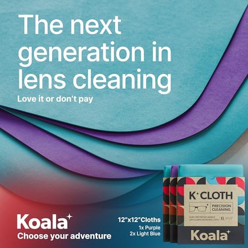 Koala Lens Cleaning Cloth | Japanese Microfiber | Blue & Purple - Image 6
