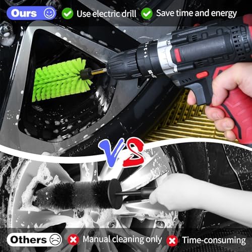1 Pack Drill Brush for Car Wheel and Bottle - Image 2