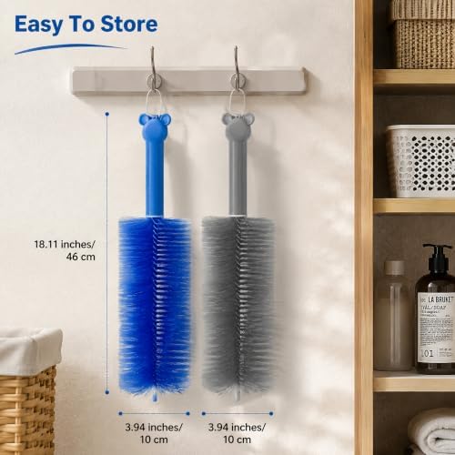 2 Pcs Bendable Fan Duster Cleaning Brush, Stiff Dense Bristles - Image 3