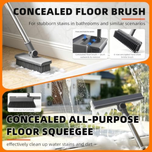 SDSM 4 in 1 Multifunctional Broom and Dustpan Combo Set, Heavy Duty Brooms - Image 7