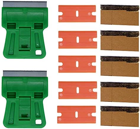 1.5 inches High Visibility Mini Razor Blade Scraper Glass Scraper Green Paint - Image 7
