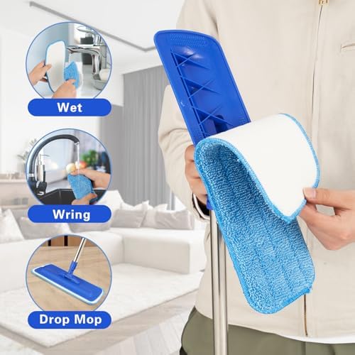 17.5" Professional Microfiber Floor Cleaning Mop, Flat Mop - Image 7