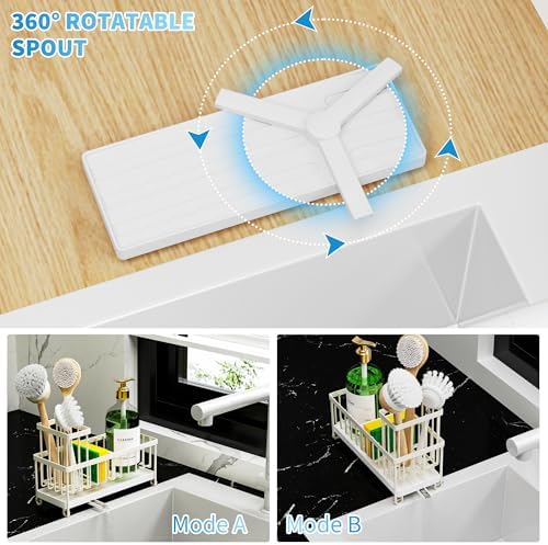 Cisily Sponge Holder for Kitchen Sink, Sink Caddy Organizer - Image 3