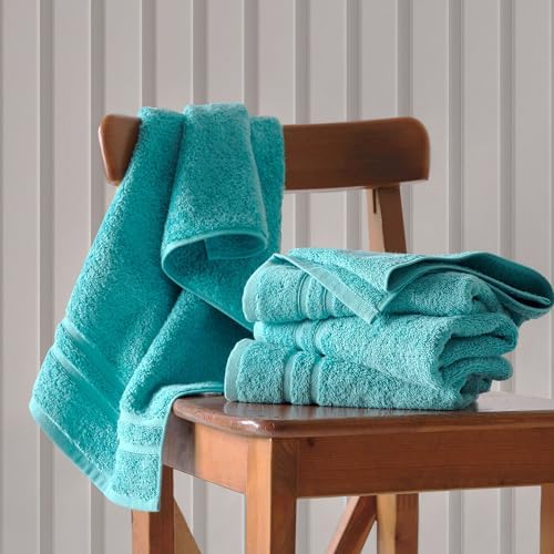 Hawmam Linen Hand Towels for Bathroom, Turkish Cotton, 4 Pack - Image 4