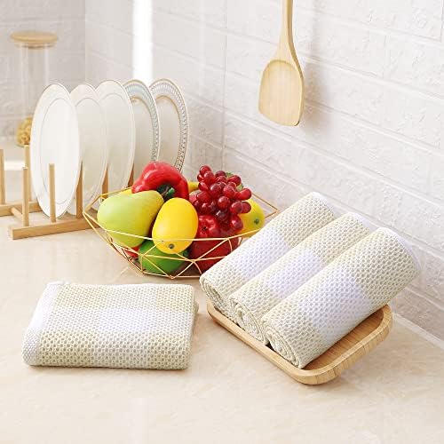 Homaxy 100% Cotton Plaid 4 Pack Kitchen Towels - Image 5