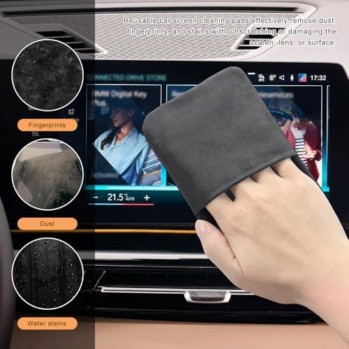 2 PCS Car Screen Cleaner, Square Microfiber Cloth Non-Scratch Auto Touchscreen - Image 4
