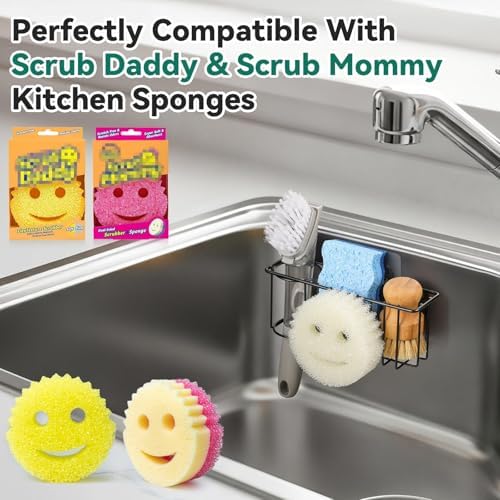3-IN-1 Multiuse Sponge Holder for Kitchen Sink, Sponge Caddy for Scrub - Image 6