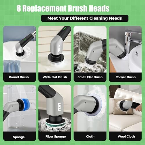 YKYI Electric Spin Scrubber, Cordless Power Cleaning Brush - Image 6
