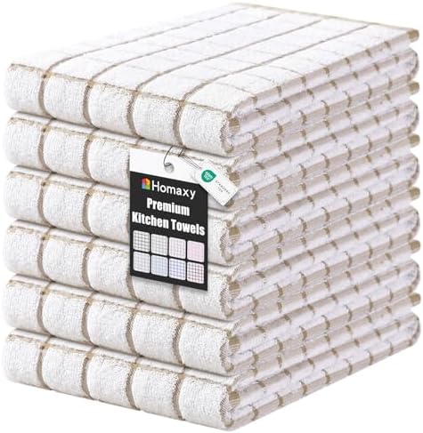 Homaxy Premium Kitchen Towels, Check Design by Homaxy
