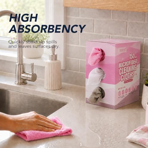 UNIMADE Microfiber Cleaning Cloth, 150 Pack Microfiber Towels - Image 2