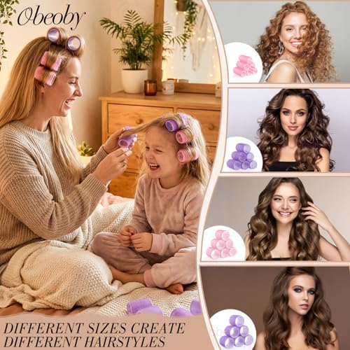 obeoby 4 Sizes Hair Rollers Curler Set - Image 4