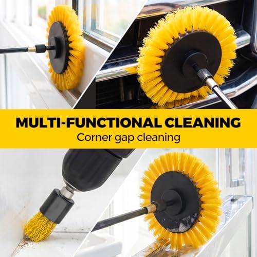 Holikme 9pak Drill Brush, Power Cleaning Scrubber Kit - Image 4