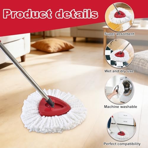 Mop Heads Replacements, Mop Handle, Scrub Brush, Base - Image 5