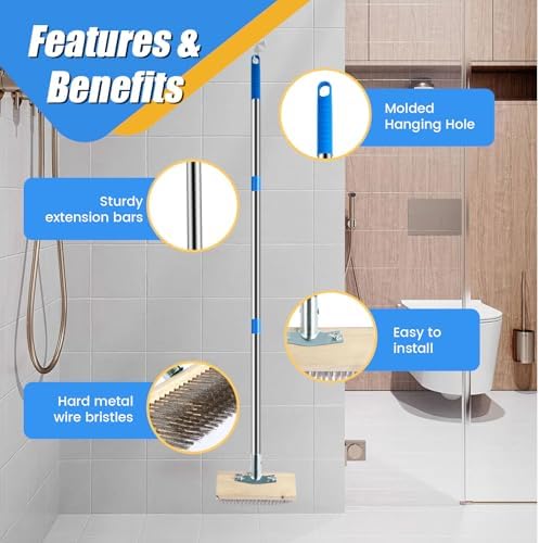 Stainless Steel Deck Scrub Brush - Image 2