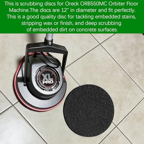 12" Scrubbing Disc for Oreck ORB550MC Orbiter Floor Machine, Commercial Black - Image 2