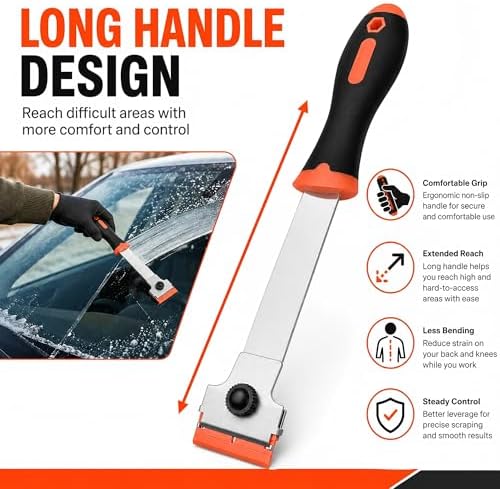 Razor Blade Scraper, Long Handle Scraper Tool - Image 5