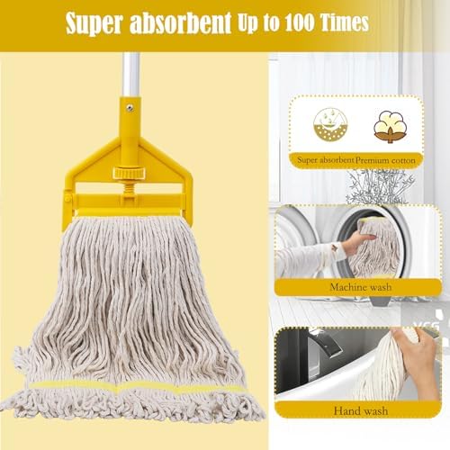 Heavy Duty Commercial Industrial Mop, Loop-End String Wet Mop - Image 4