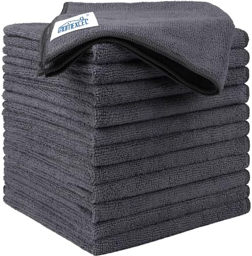 HOMEXCEL Microfiber Cleaning Cloth 12 Pack, 12.5 x 12.5 inch Microfiber Towels by HOMEXCEL