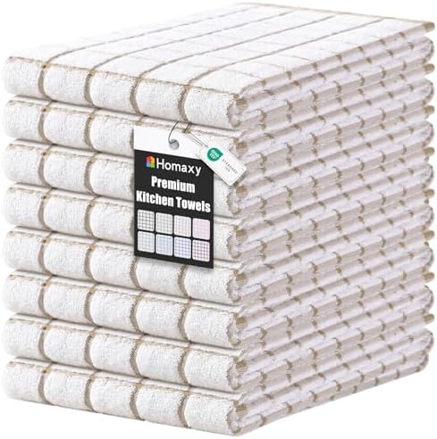 Homaxy Premium Kitchen Towels, Check Design by Homaxy