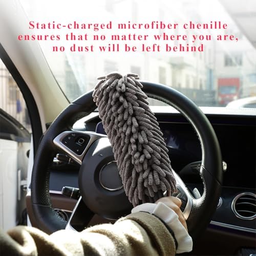 Car Dusting Brush, Portable Microfiber Scratch-Free Vehicle Duster - Image 4