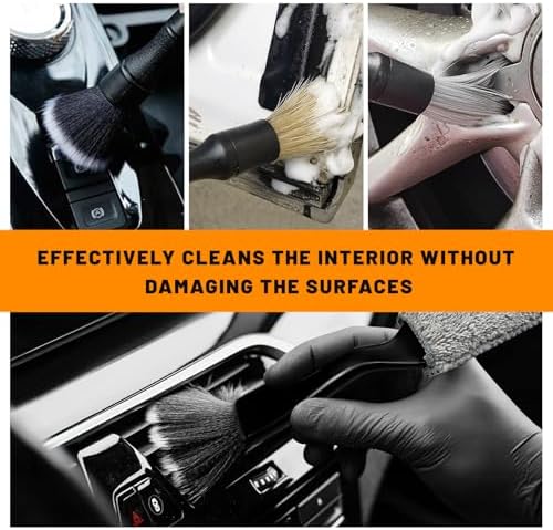 5PCS Car Detailing Brush Kit, Auto Cleaning Kit Includes 2 Vent Cleaners & 3 - Image 5