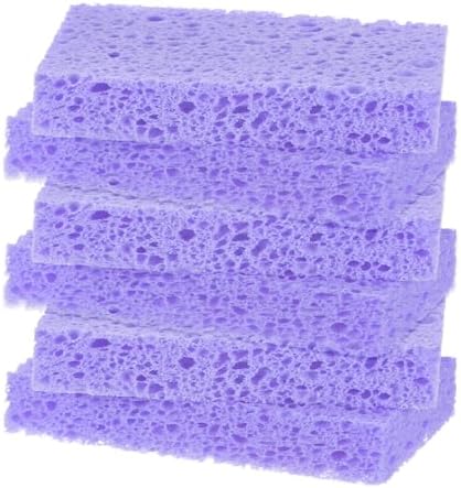 M METERXITY 6-Pack Kitchen Sponges, Condense Eco Cellulose Non-Scratch Scrub by MMETERXITY
