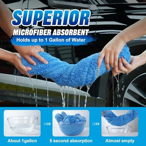TTRCB 2 Pack Car Drying Towels, Extra Large Microfiber Towels - Image 3