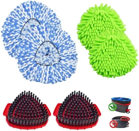 Mop Heads Replacement for Ocedar, Mop Replace Head for Ocedar RinseClean 2 Tank by DLAIMI